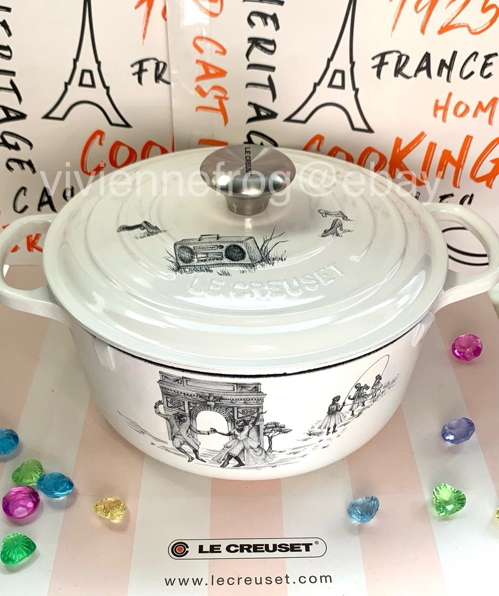 LE CREUSET SHEILA BRIDGES HARLEM TOILE DE JOUY COLLECTION DUTCH