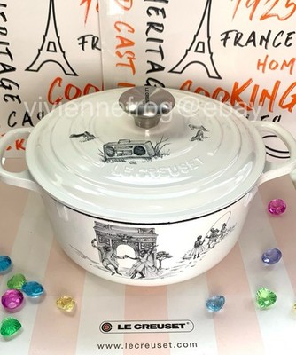 LE CREUSET SHEILA BRIDGES HARLEM TOILE DE JOUY COLLECTION DUTCH
