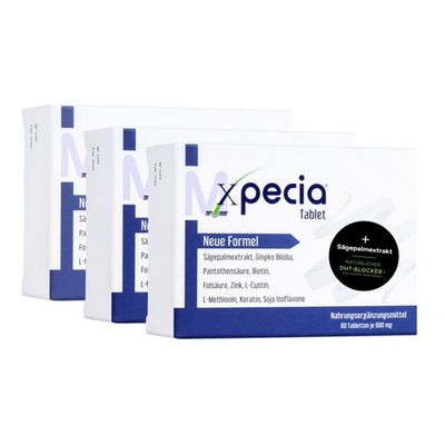3x60 Tabletten=180 Tabletten Xpecia DHT Blocker mit Biotin und Sägepalmextrakt 