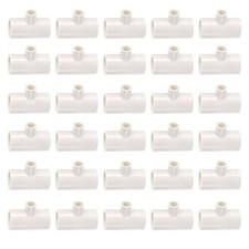 Pack of 30 Chicken Waterer PVC Tee Fittings Waterer Fully Automatic Poultry W...