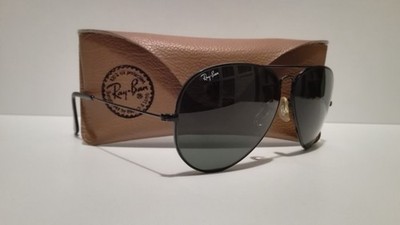VINTAGE B&L RAY BAN AVIATOR BLACK USA 62[]14 + CASE