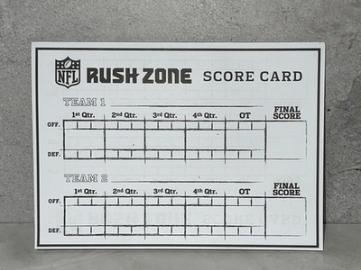 2013 NFL Rush Zone Board Game - Replacement Partial scoring pad