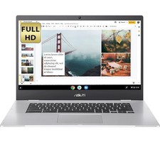 Image of ASUS CX15 15.6" Chromebook - Intel Celeron 64GB emmC - Silver - REFURB-C