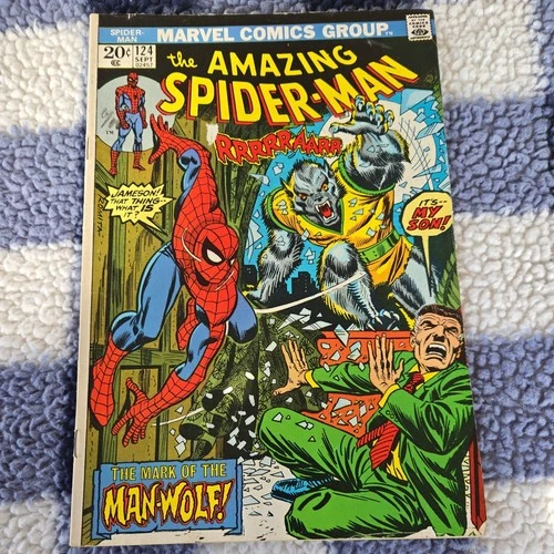New ListingAmazing Spider-Man #124 KEY 1st Man-Wolf John Jameson Marvel Comic Book 1973
