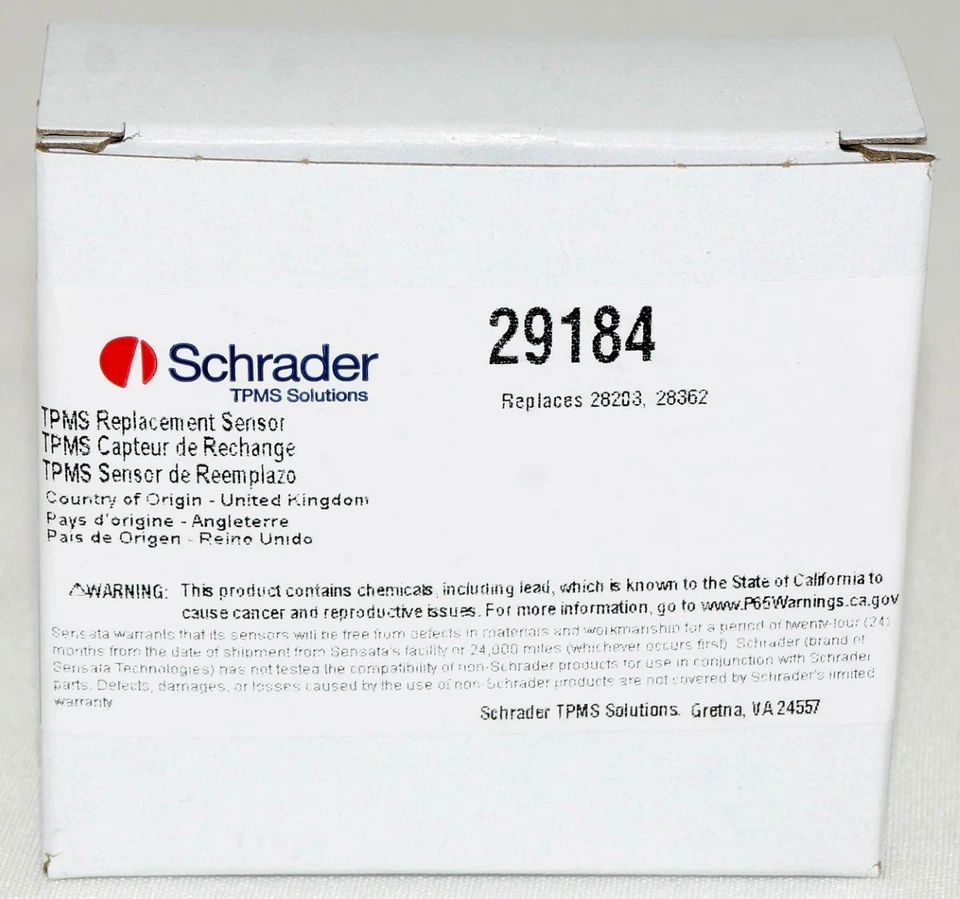 Sensor TPMS Schrader 29184 borracha encaixe ângulo fixo 315MHz compatível com Volvo e Subaru - Imagem 2 de 4