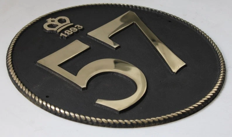 Бронзовая круговая табличка с каймой веревки. Специальная табличка. Традиционный и роскошный сигарета - Изображение 2 из 4