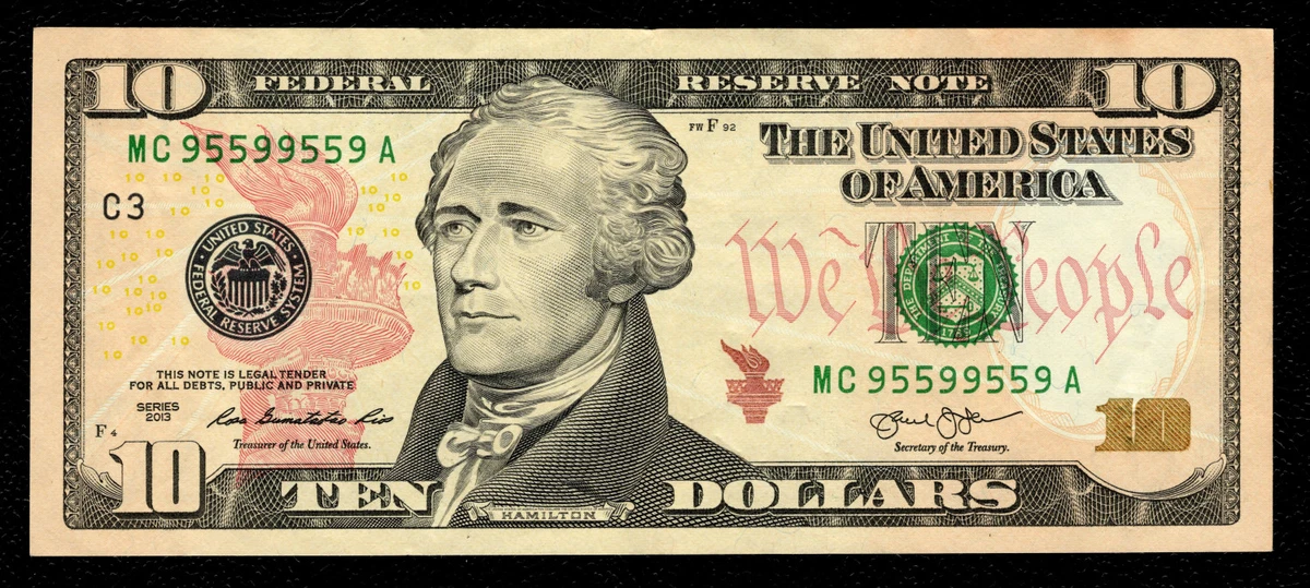 Circulated $10 2013 US Federal Reserve Small Notes for sale | eBay