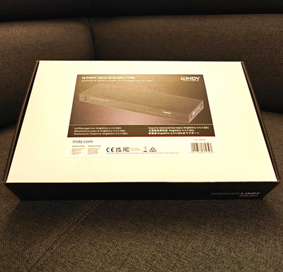 LINDY HDMI Splitter 16-port 4K@60Hz, 4:4:4, 8 Bit, schwarz (No. 38239)