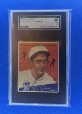 1934 Goudey #2 Mickey Cochrane HOF Detroit Tigers SGC 3