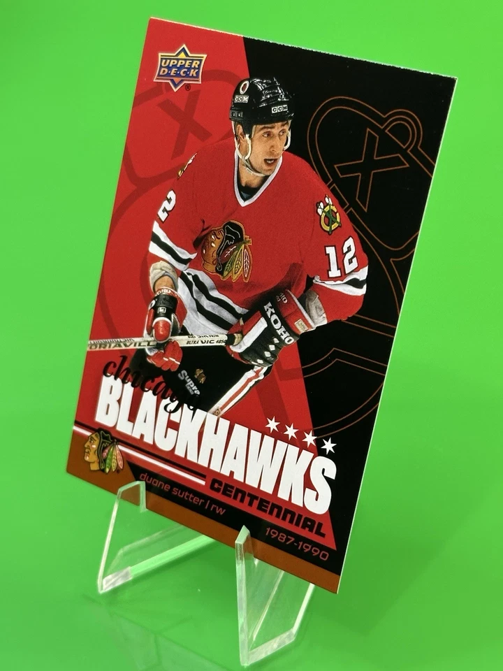2025-26 UD Chicago Blackhawks Centennial Bronze Parallel #45 Duane Sutter!!! - Image 2 of 4