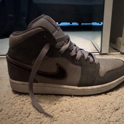 Jordan Air Jordan 1 SE Mid ''Night Stadium'' Nubuck Lace-Up Gray/Black 2023