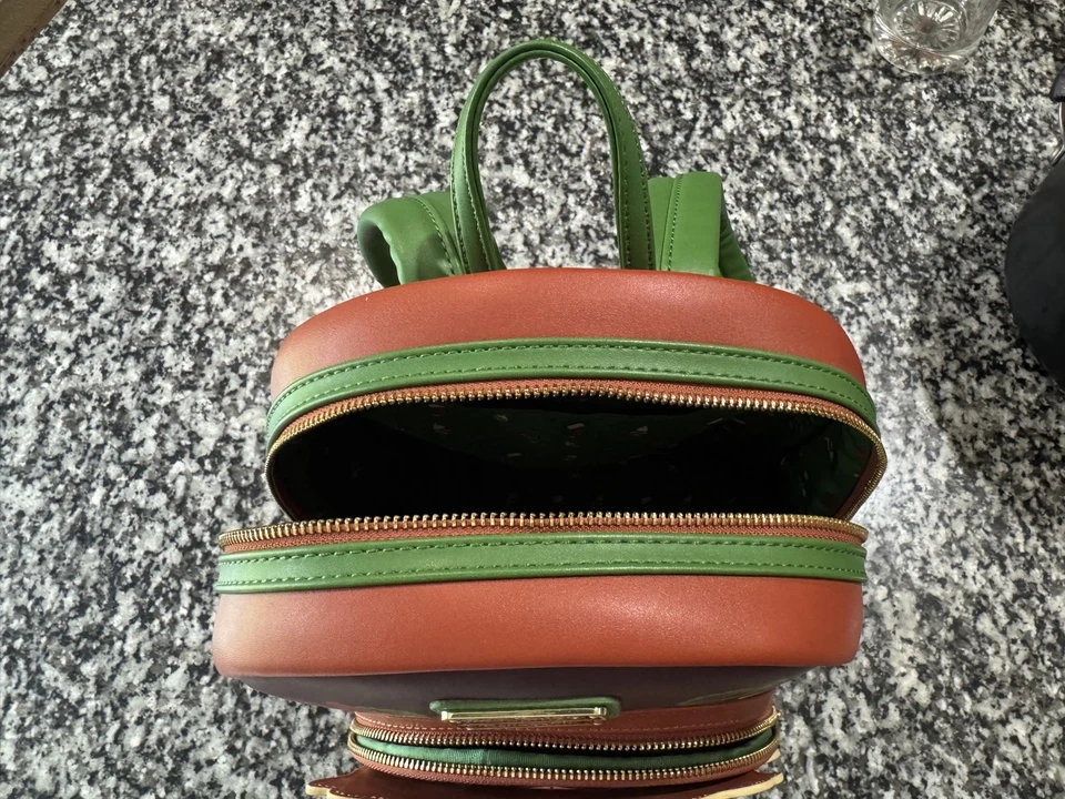 Loungefly Mickey Minnie Mouse Pluto Christmas Fireplace Backpack And Wallet Set - Image 2 of 4