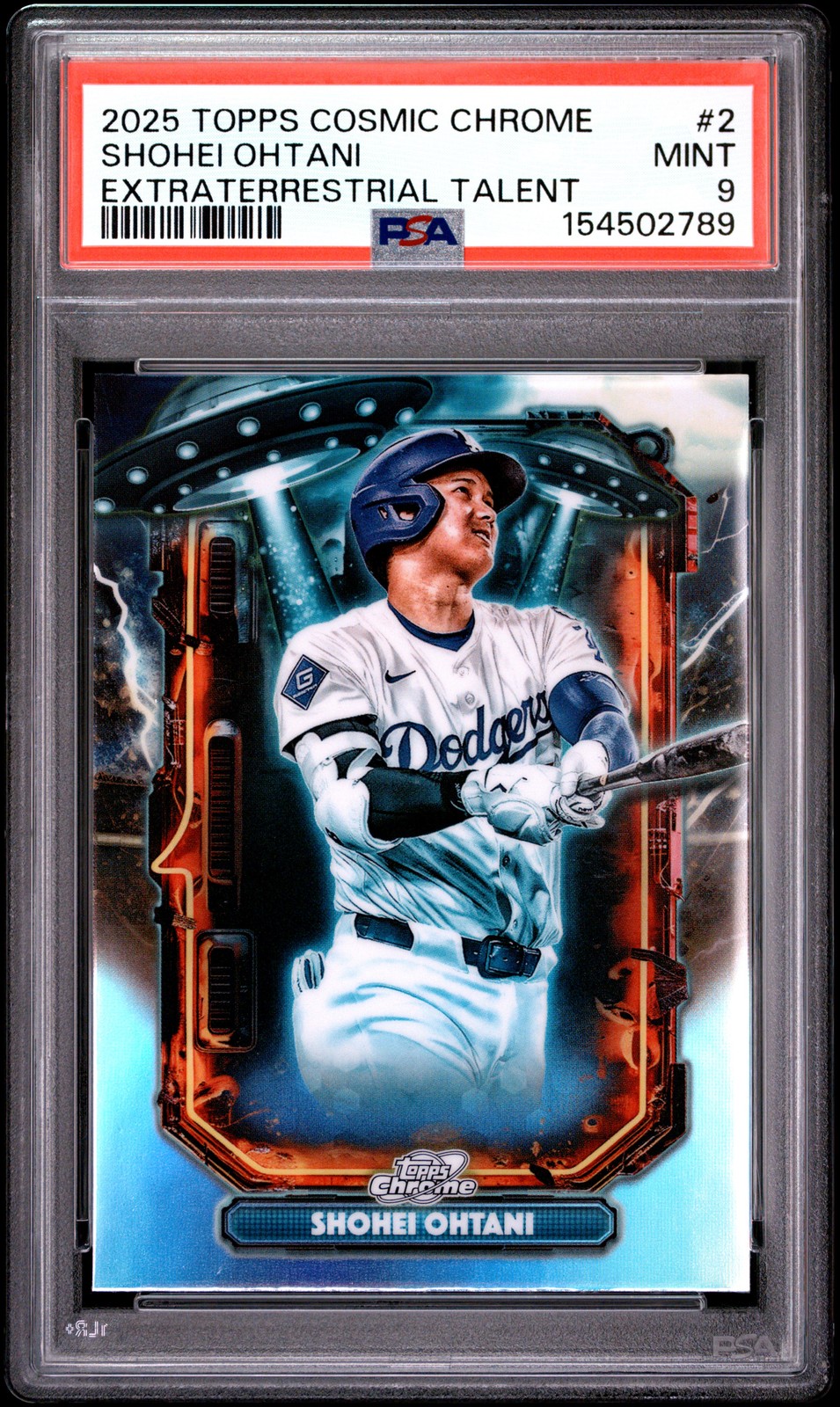 2025 TOPPS COSMIC CHROME EXTRATERRESTRIAL TALENT #2 SHOHEI OHTANI PSA 9