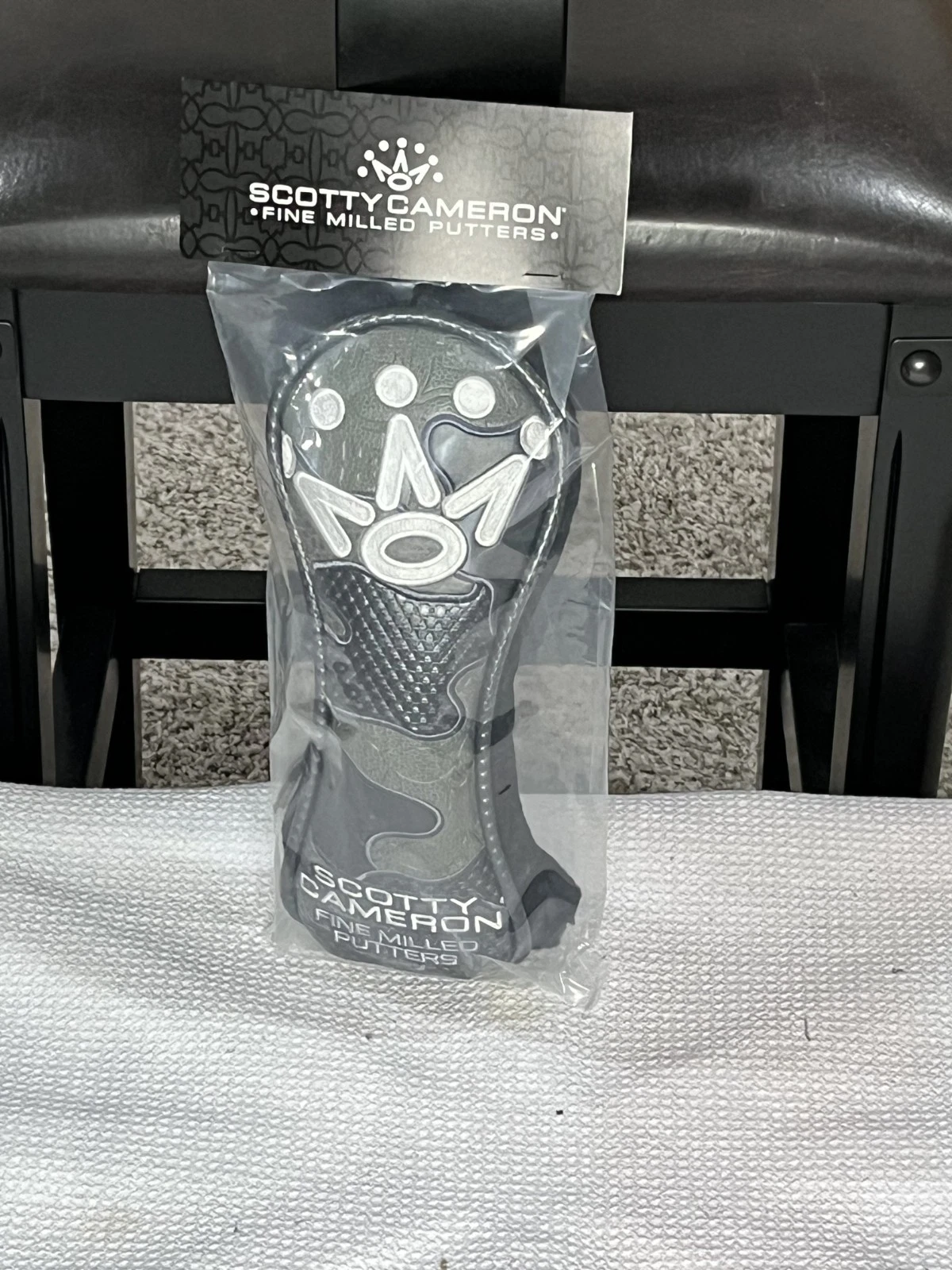 Scotty Cameron Camo Crown Collage Utility Gray Piping Headcover NEW IN BAG
