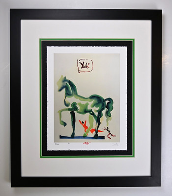 ''C'est la que l'amour se plut a livrer Bataille'' by Salvador Dali, Framed Art