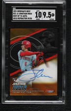 2021 Bowman's Best of Gold Refractor 39/50 Jonathan India SGC 9.5 Mint+ Auto b4d