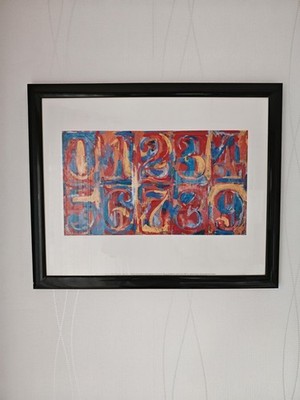    Zero to Nine  Jasper Johns   Kunstdruck im Rahmen   55×45 cm   Moderne Kunst