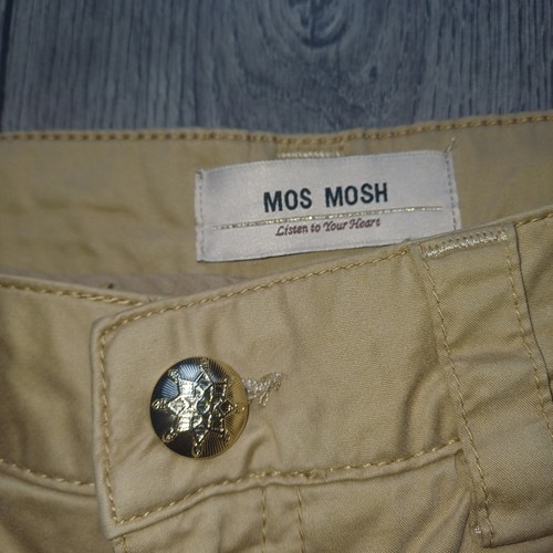 WOMENS MOS MOSH LIGHT TAN CHERYL 3/4 CARGO TROUSERS PANTS STUDDED STRETCH SIZE26 - Picture 4 of 11