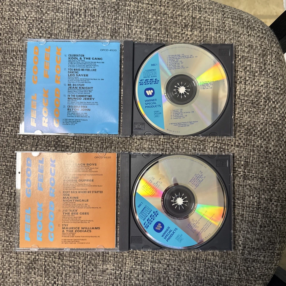 FEEL GOOD ROCK-Various- 2 CD Set, 1989 Warner Special Products/Heartland - Image 3 of 4