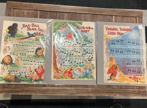 Vintage Nursery Rhyme Illustrations Set of 3 ☀️1950/60’s