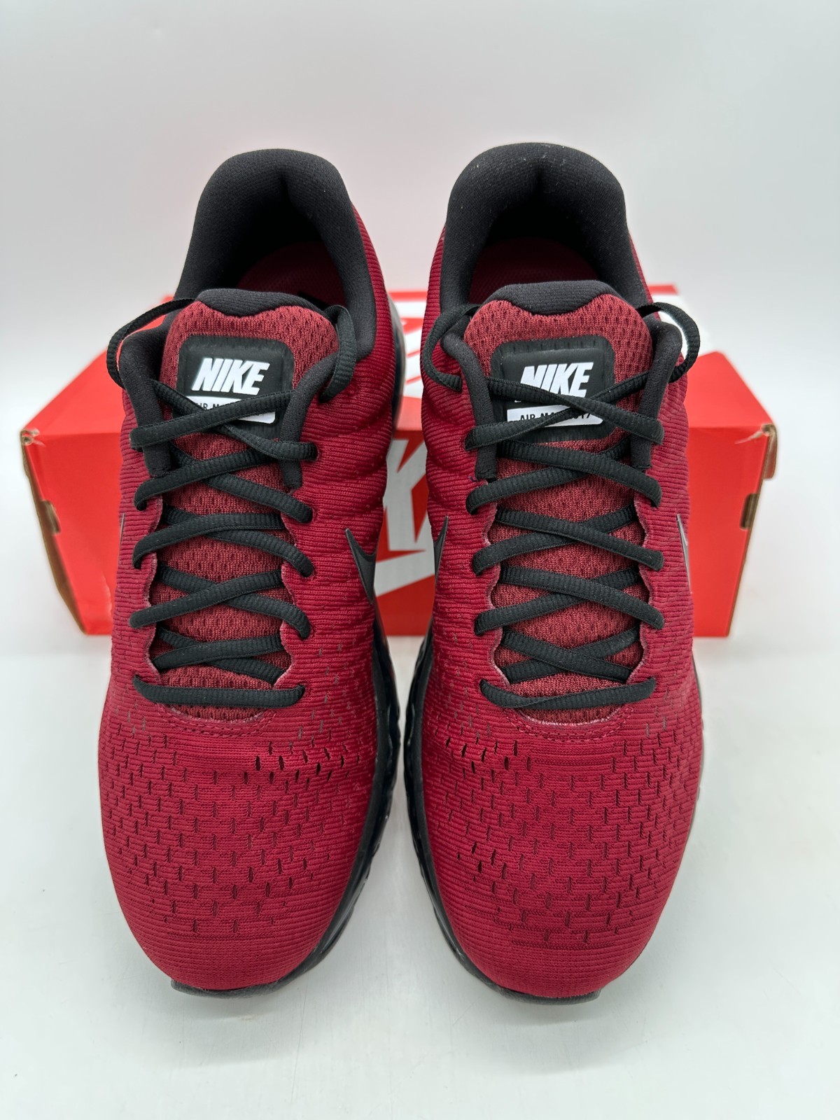 Nike Air Max 2017 Men's Size 9.5 Red Black Running Athletic Shoes 849559 603 thumbnail 4