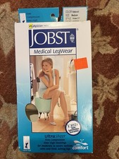 NEW Jobst Ulta Sheer Firm Compression Knee High Natural MEDIUM 20-30 mmHg