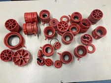 XK column parts end pieces. GE Pharmacia Cytiva