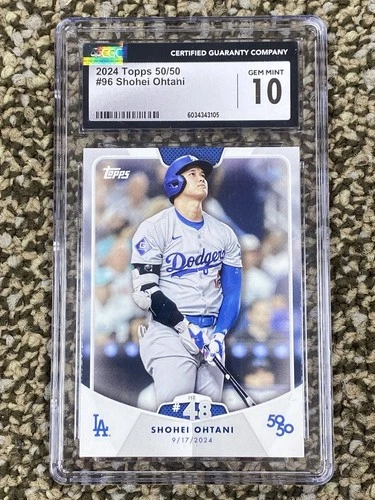 2024 TOPPS 50/50 baseball Shohei Ohtani card #96 CGC GEM MINT 10 ! L.A. DODGERS