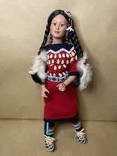 Danbury Mint Native American Crow Doll Gentle Dove Judy Belle Porcelain Doll 16"