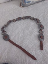 Western Concho Belt Tony Lama Vintage Stamped 1994 Missing Buckle