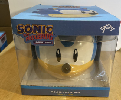 Sonic The Hedgehog Collector's Edition 24Oz Molded Ceramic Coffee Mug NEW NIB