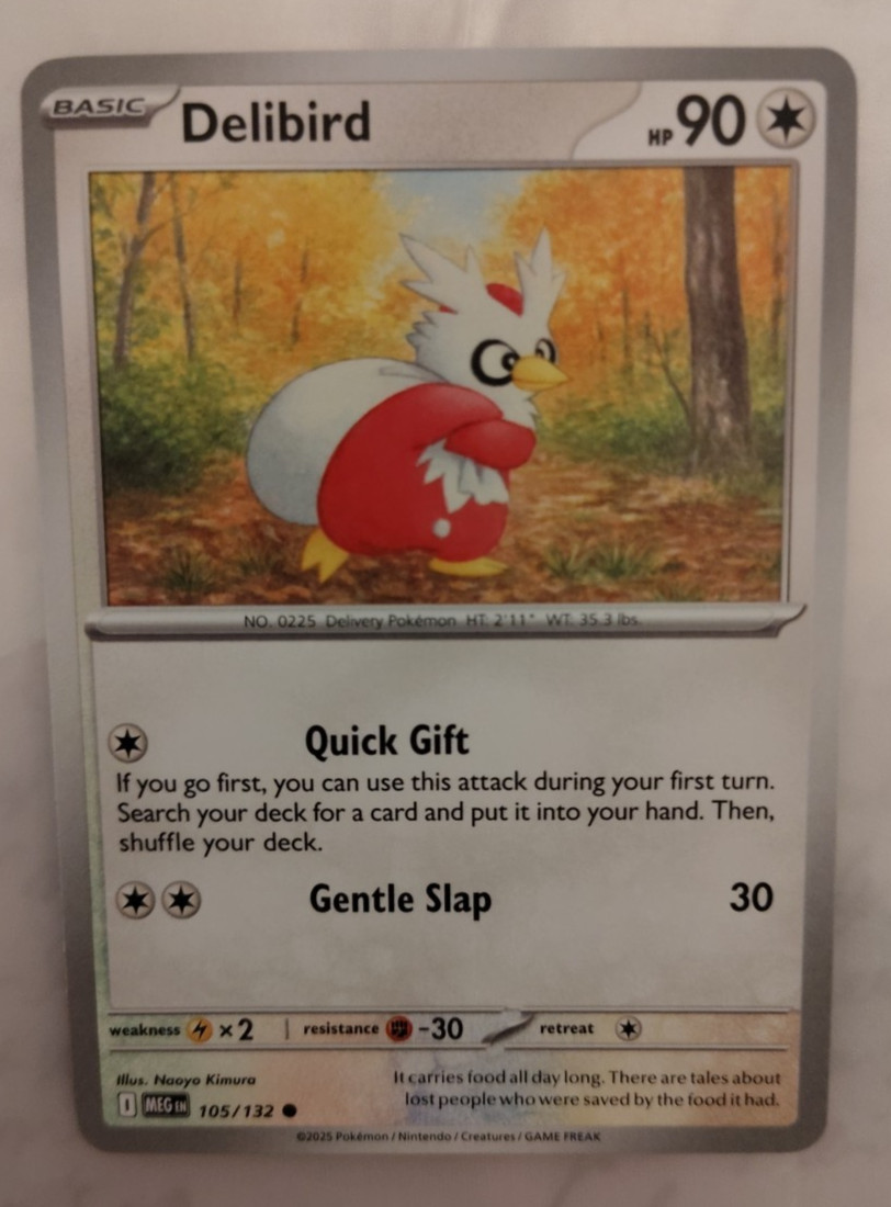 Delibird 105/132 Mega Evolution Common Pokémon Card