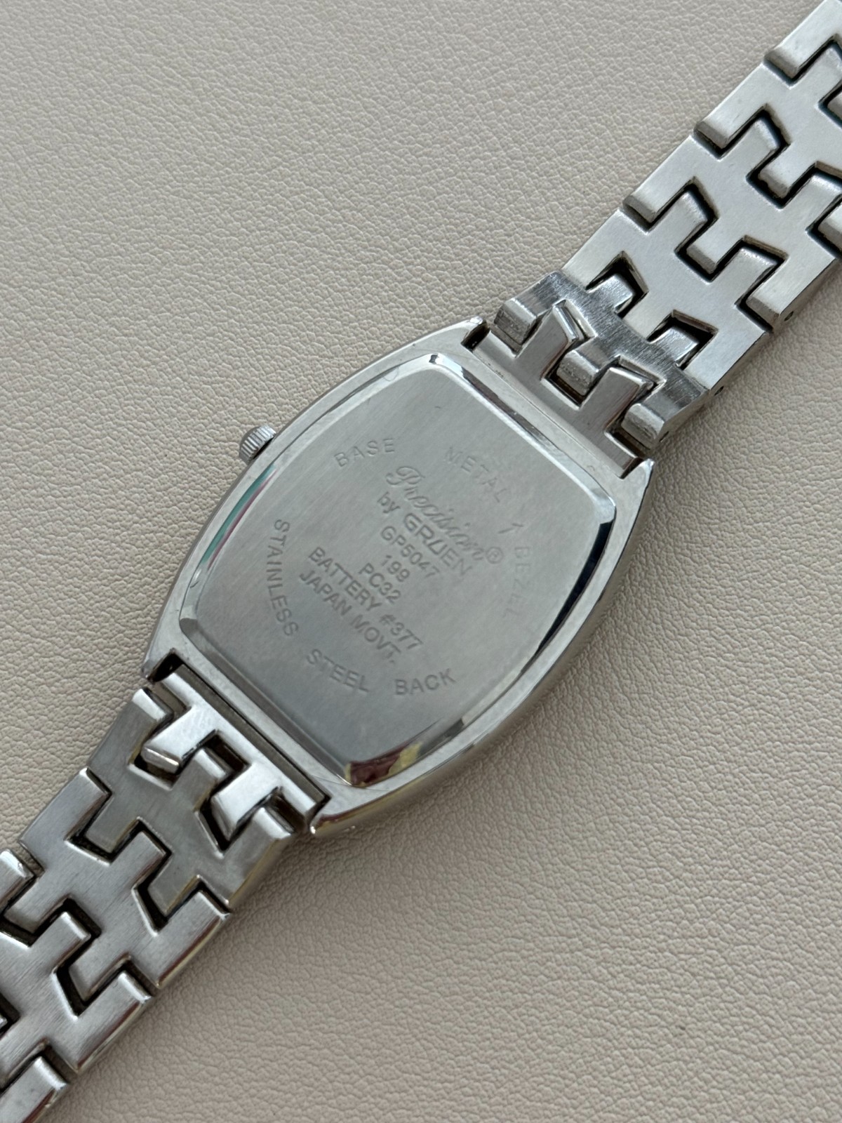 Precision by Gruen Silver Tone Rectangular Dial D… - image 9