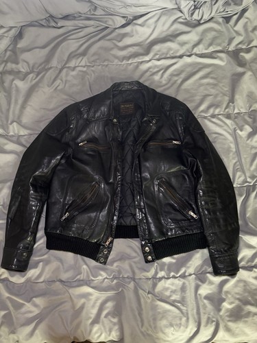 Vintage Imperial Brand Korean Made Mens M 42 Leather Bomber Jacket Many Pocket - Picture 2 of 15