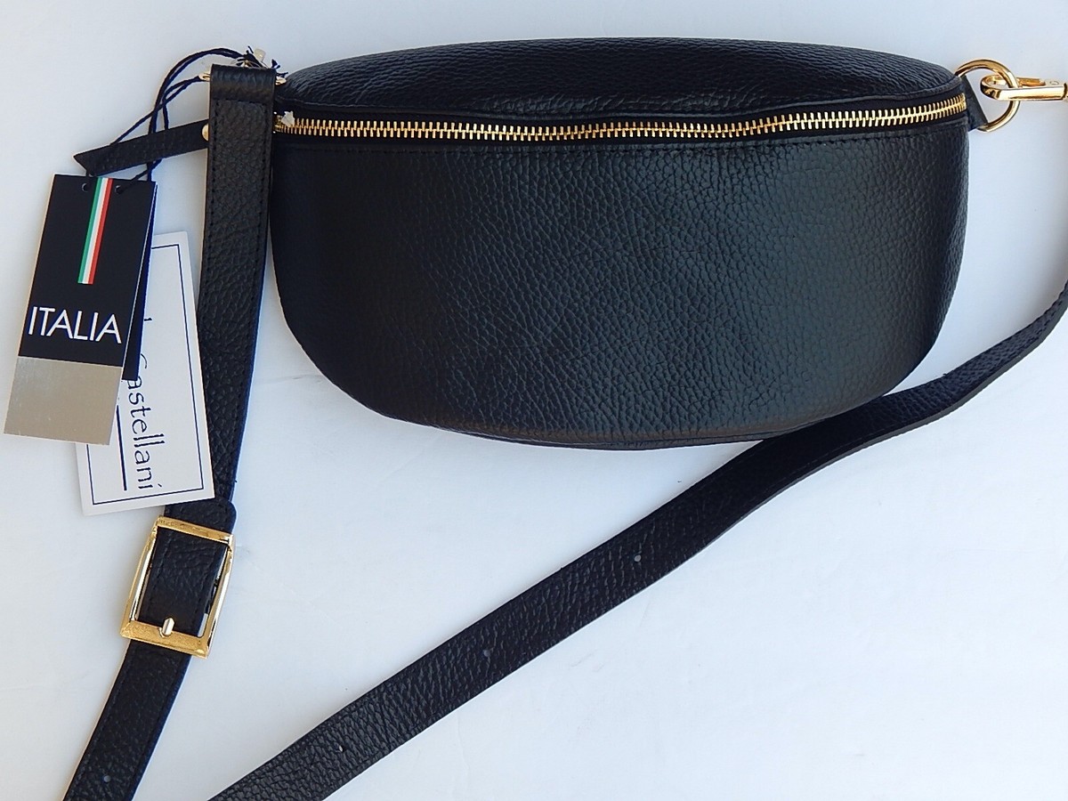 Flavio Castellani Wide Black Leather Belt Made in Italy Flavio Castellani Brown Studded Leather Belt Size 85 CM main image 3