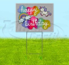 HAPPY BIRTHDAY 18x24 Yard Sign WITH STAKE Corrugated Bandit BUSINESS CELEBRATION