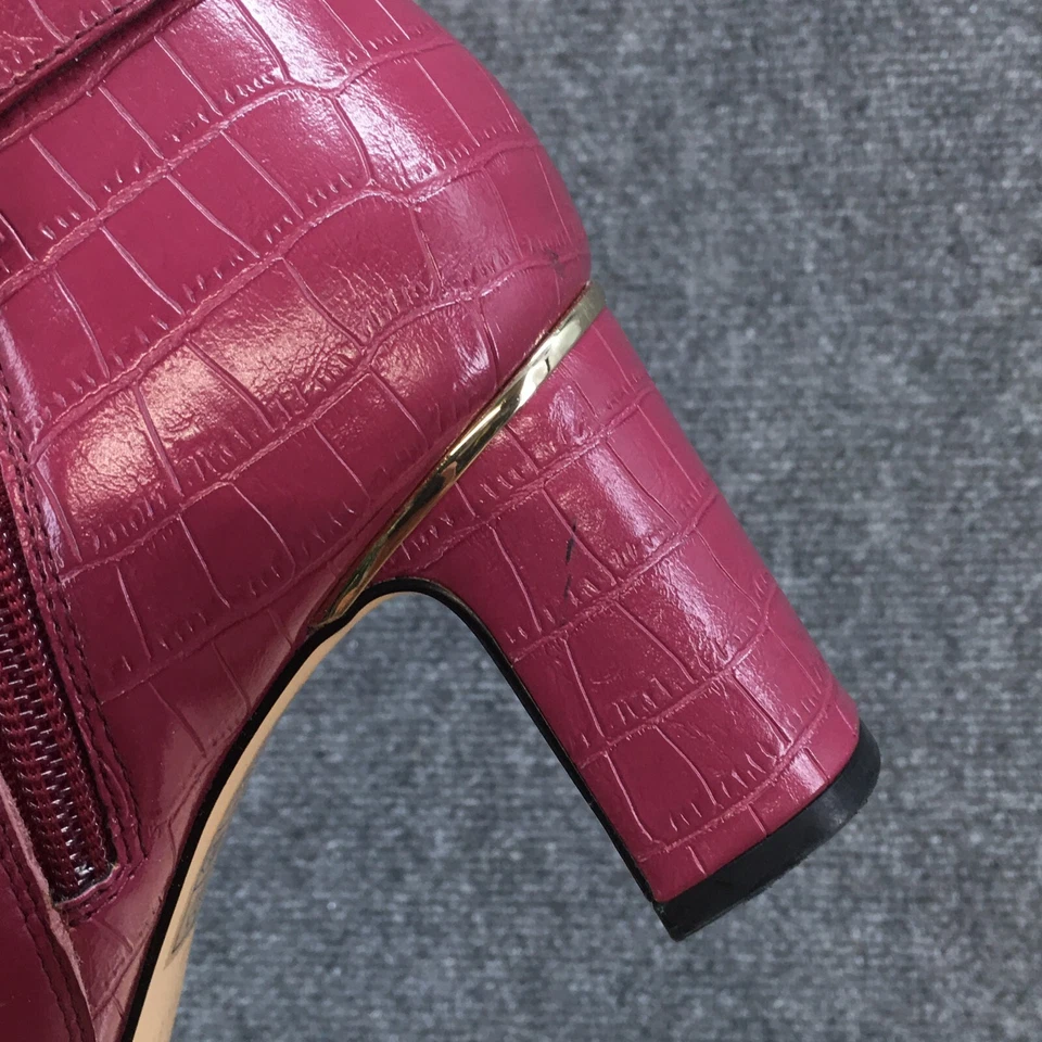 Botas White House Black Market para mujer 6,5 M Bryann tacón sangría oscuro rojo al tobillo Foto 3 de 4