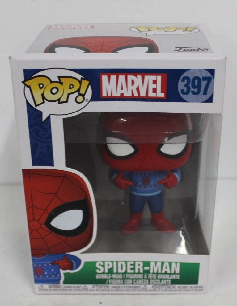 Funko Pop Marvel Holiday Spider Man Christmas Sweater 397 Figure NIB VAULTED