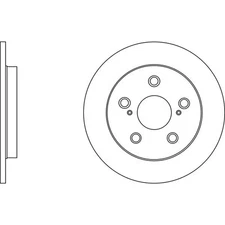 Apec Blue Brake Disc - Rear SDK6634 Fits Toyota Auris - OE Specification