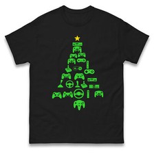 Gaming Christmas Tree T Shirt,Gamer Controllers Holiday Xmas Tee