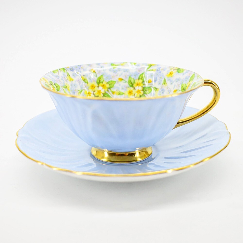 Vintage Shelley Bone China 'Primrose Chintz' Tea Cup & Saucer