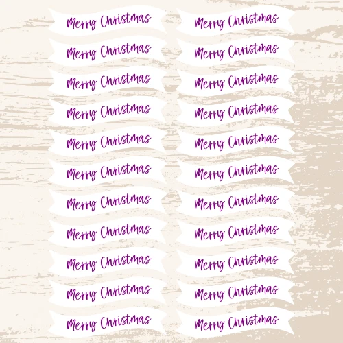 22 Merry Christmas Card Making Sentiments Banners Embellishments Toppers Purple - Picture 3 of 5