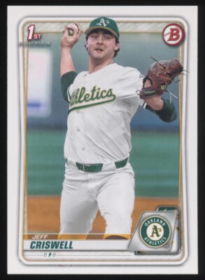 2020 BOWMAN DRAFT #BD-134 JEFF CRISWELL PAPER BASE QTY AVAIL ATHLETICS