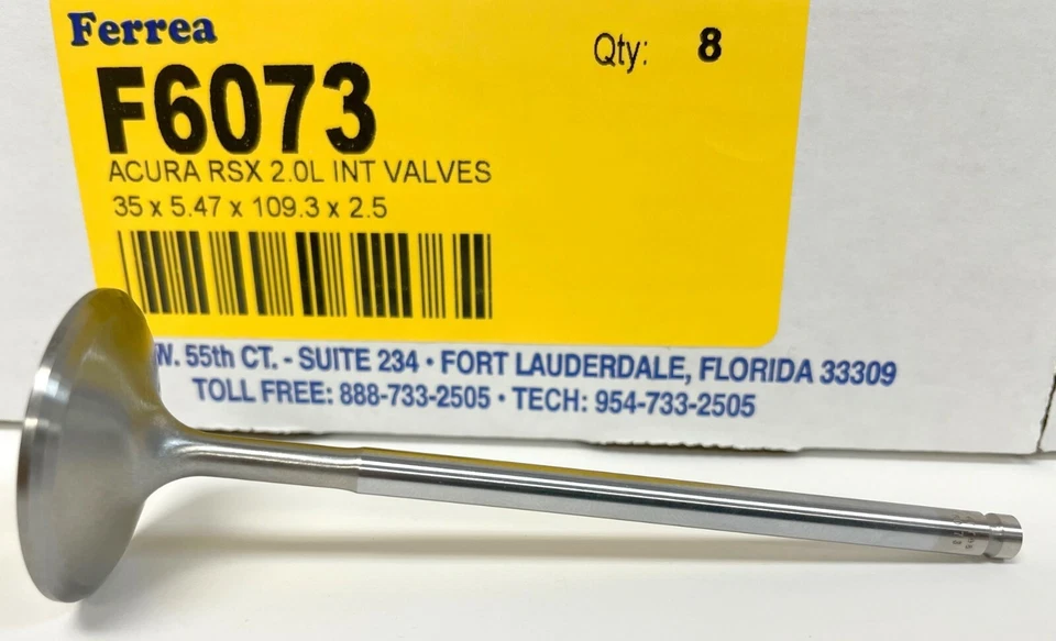 Válvulas Ferrea 6000 para Honda 2,0 L 2,4 L K20 K20A2 K20A K20Z K24 K24A Acura RSX Foto 3 de 4