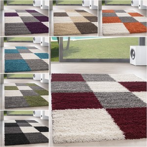 Shaggy Hochflor Langflor Teppich Wohnzimmer Carpet Farben Formen