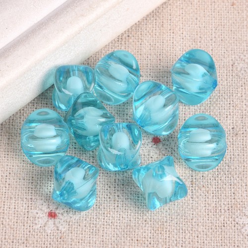 50pcs Round Square Pumpkin Shape 8mm 10mm 12mm Acrylic Plastic Loose Beads Lot - Picture 15 of 19