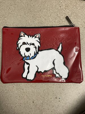 MARC TETRO westie red cosmetic makeup pouch