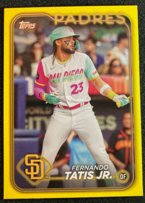 2024 Topps #23 Fernando Tatis JR YELLOW SP. San Diego Padres