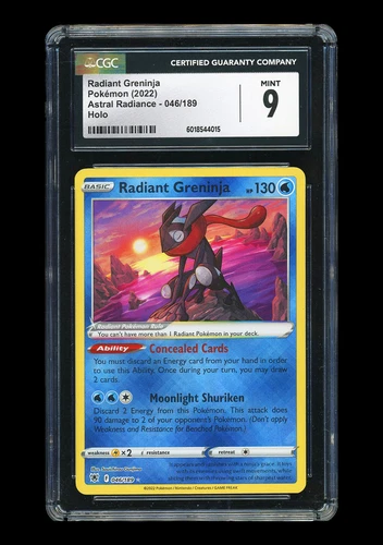 PTCG Pokemon CGC9 Radiant Greninja Holo 2022 046/189 Astral Radiance English