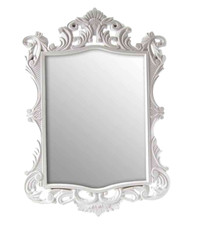 SPECCHIO DA PARETE SPECCHIERA CORNICE LEGNO BIANCA CLASSICO MODERNO 60*43cm